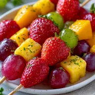 Brochetas De Fruta en 15 Minutos