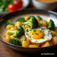 Br&oacute;coli con Patatas y Huevo Receta Saludable de la Abuela