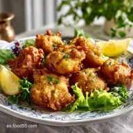 Bu&ntilde;uelos de Bacalao con Patata Horneados