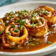 Calamares Rellenos Receta de la Abuela en Salsa Marinera