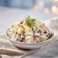 Ensalada Rusa Navide&ntilde;a: Receta con Manzana para 8 Porciones