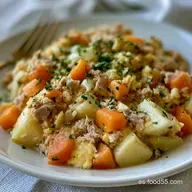 Ensaladilla Rusa Casera R&aacute;pida con At&uacute;n