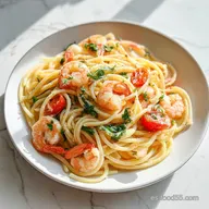 Espagueti Camarones Crema: Receta Aterciopelada