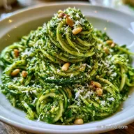 Espaguetis De Calabacín Con Pesto