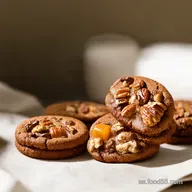Galletas Pecan Chocolate y Caramelo Salado Receta F&aacute;cil