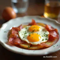 Huevos Estrellados con Jam&oacute;n La Receta Perfecta con Yema L&iacute;quida