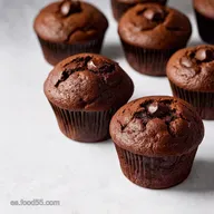 Muffins Ol&iacute;mpicos Jumbo Doble Chocolate Receta F&aacute;cil