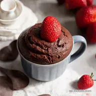 Mug Cakes Chocolate Fresa Chocolate Strawberry Mug Cakes BAKE en Minutos