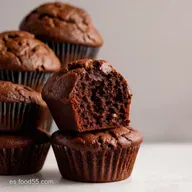 Muffins Doble Chocolate Gigantes Receta F&aacute;cil al Horno