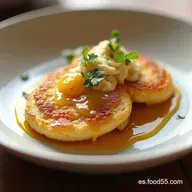 Receta Panqueques de Avena Rellenos de Ricotta y Pl&aacute;tano