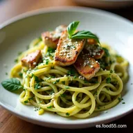 C&oacute;mo Hacer Pasta al Pesto con Pollo Receta Genovesa F&aacute;cil y Cremosa