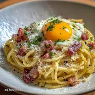 Pasta Carbonara Con Huevo in 15 Minutes