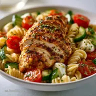 Pasta Fr&iacute;a con Pollo Asado: 4 Personas