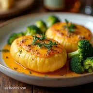 Receta Patatas Rellenas con Cheddar y Br&oacute;coli al Horno