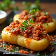 Patatas Rellenas Cl&aacute;sicas Masa Sedosa y Relleno Jugoso