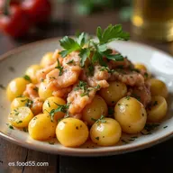 Patatas con Bacalao a la Antigua Receta F&aacute;cil y Casera