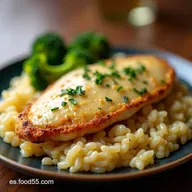 Pechuga Empanada con Arroz y La Milanesa Crujiente con Panko y Parmesano