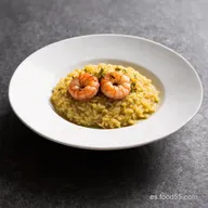 Risotto de Setas y Gambas Mi Secreto Cremoso al Azafr&aacute;n