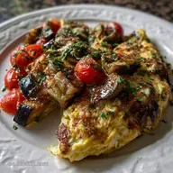 Tortilla de Berenjena: Estructura Firme y Umami Profundo