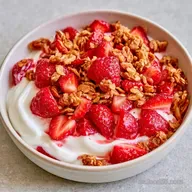 Vasitos de Yogur Griego con Fresas
