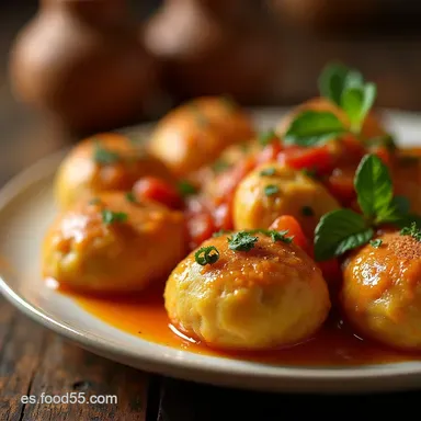 Alb&oacute;ndigas en Salsa de Almendras Cl&aacute;sicas Receta de la Abuela Tarjeta de receta