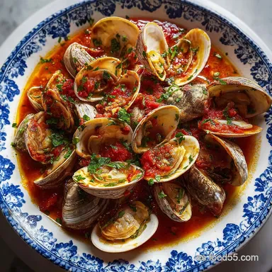 Receta de Almejas a la Marinera al Estilo Chicote: Salsa Sedosa y Yodada Tarjeta de receta