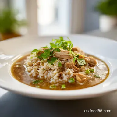 Arroz Caldoso Con Pollo para 4 Raciones Tarjeta de receta