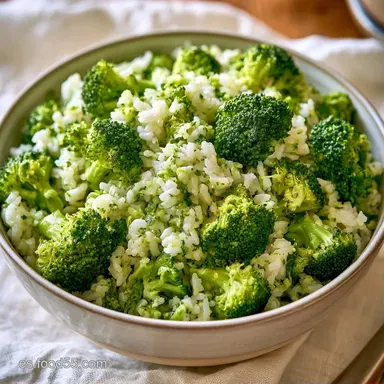 Arroz Con Brócoli Para 4 Personas Tarjeta de receta