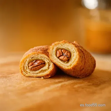 Rollos de Canela Pegajosos con Pecanas Receta Deliciosa Tarjeta de receta