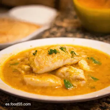 Bacalao Encebollado Receta de la Abuela Sabor de Espa&ntilde;a Tarjeta de receta