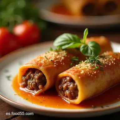 Berenjenas Rellenas de Carne Receta F&aacute;cil Como las de la Abuela Tarjeta de receta