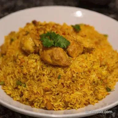 Biryani de Pollo Karachi Casero Receta Aut&eacute;ntica y Deliciosa Tarjeta de receta
