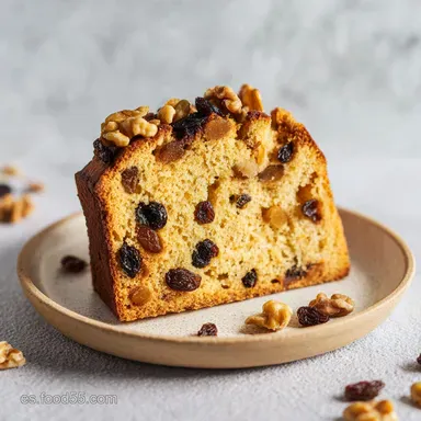 Bizcocho Nueces Pasas: Miga Esponjosa Tarjeta de receta