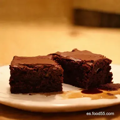 Deliciosos postres de chocolate Brownie Mexicano con Cajeta Tarjeta de receta