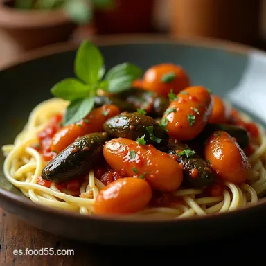 Caracoles en Salsa Picante con Toque Bravo Receta Espa&ntilde;ola Tarjeta de receta