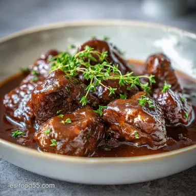 Carrilleras de Cerdo en Salsa Receta para 4 Raciones Tarjeta de receta