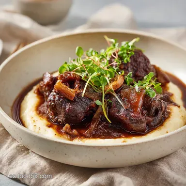 Receta Carrilleras de Cerdo: 4 Raciones Tarjeta de receta