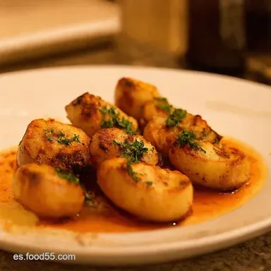 Champi&ntilde;ones a la Plancha al Ajillo Tapas F&aacute;ciles Tarjeta de receta