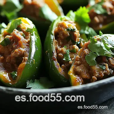 Chiles Rellenos Desestructurados: Recetas con Carne Picada F&aacute;ciles Tarjeta de receta