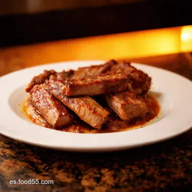 Costillas de Cerdo al Horno Receta Casera para Triunfar Tarjeta de receta