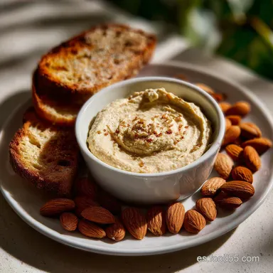 Crema de Almendras F&aacute;cil: Receta Saludable en 20 Minutos Tarjeta de receta