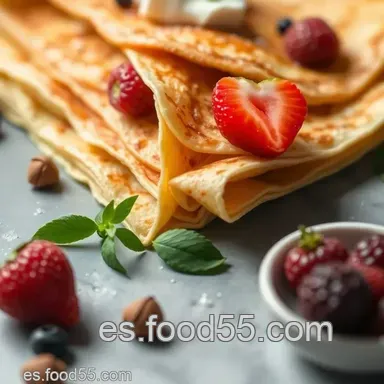 Cr&ecirc;pes Cl&aacute;sicas: &iexcl;Mi Secreto para un Desayuno Perfecto! Tarjeta de receta
