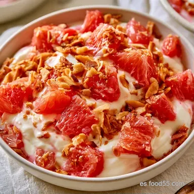 Crujiente De Pomelo Con Yogur Tarjeta de receta