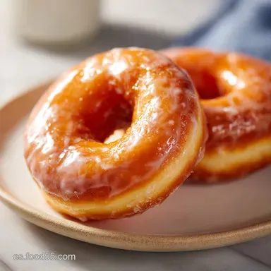 Receta de Donuts Glaseadas y Donas para 12 Porciones Tarjeta de receta