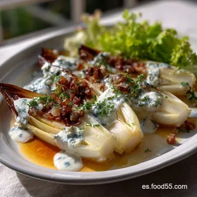 Endivias Con Crema De Queso GorgonzolaY: Aperitivo R&aacute;pido y Elegante Tarjeta de receta