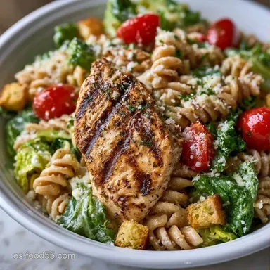 Ensalada C&eacute;sar De Pasta Cremosa Tarjeta de receta