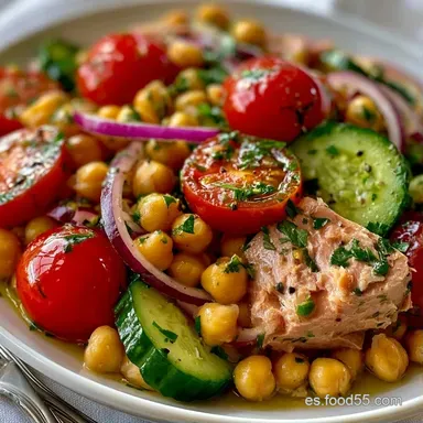 Ensalada De Garbanzos De Verano en 15 Min Tarjeta de receta