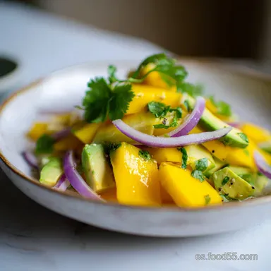 Ensalada de Mango en 10 Minutos Tarjeta de receta