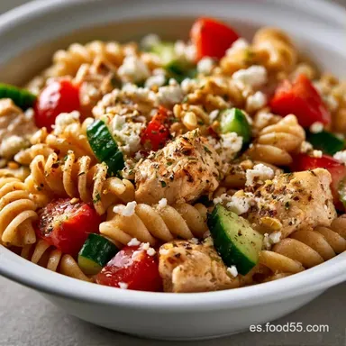 Ensalada de Pasta Espectacular para 4 Tarjeta de receta
