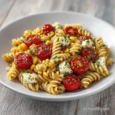 Ensalada De Pasta Fr&iacute;a F&aacute;cil Para 4 Tarjeta de receta